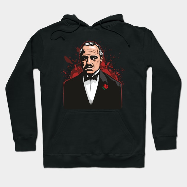 Don Vito Corleone Hoodie by Jamie Lee Art